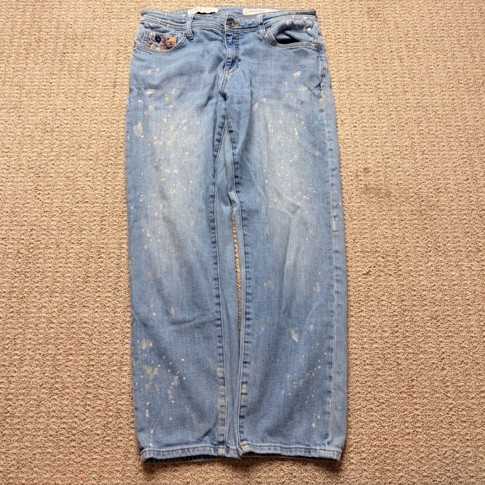 Pilcro and the Letterpress Light Blue Embroidered Boyfriend Jeans - Picture 3 of 10
